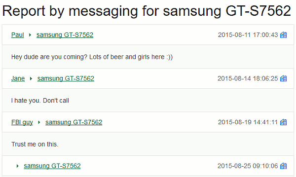 SMS messages