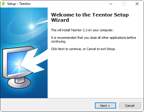 Teentor Setup Wizard